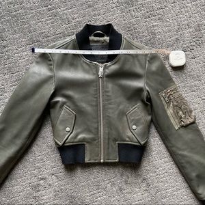 All Saints Wells Leather Bomber Jacket